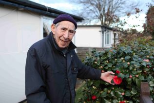 Ted Carter in 17 Meliot Road's garden