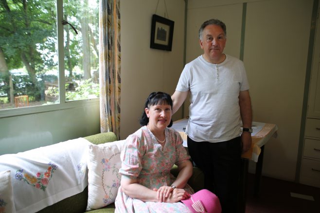 John Bashford and his wife at Avoncroft Museum, July 2016 | Prefab Museum