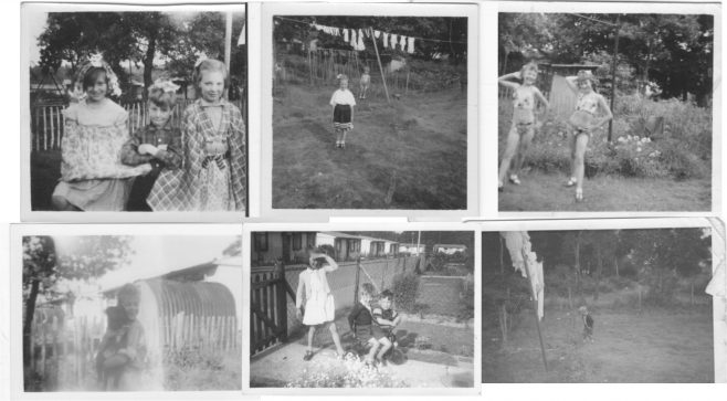 Composite of six photos of children on the Shrublands Estate | Hearn, Jane