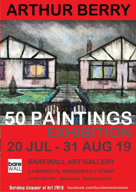 Arthur Berry 50 Paintings Exhibition 20 July to 31 Aug 2019 featuring Prefab Houses by Arthur Berry 1971